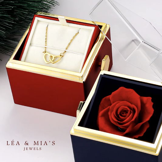 ETERNAL ROSE SET - WITH ENGRAVED NECKLACE